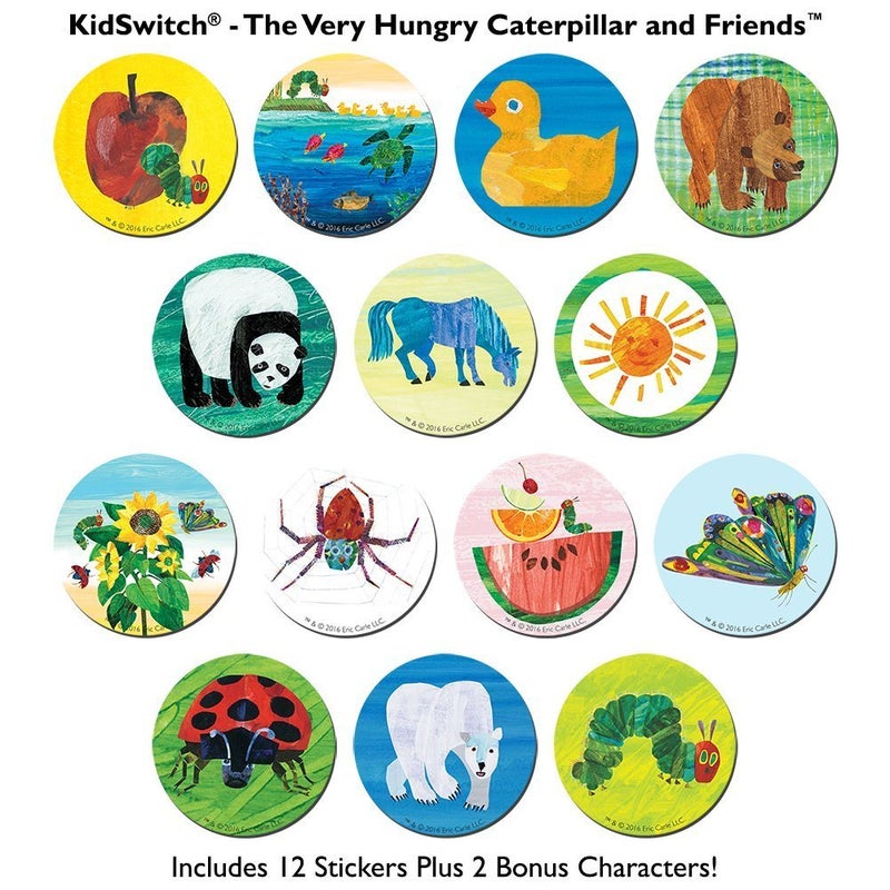 Kidswitch Light Switch Extender for Kids 3 Pack - The World of Eric Carle Edition - The Very Hungry Caterpillar & Friends - Officially Licensed! - Image 2